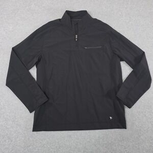 Anderson Ord Men’s Quarter 1/4 Zip Pullover Jacket Black Size Large Performance